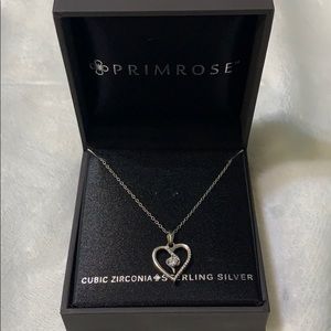 Sterling silver heart necklace